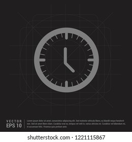 Clock Icon - Black Creative Background - Free vector icon