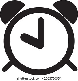 Uhrsymbol, schwarz-weiß, Vektorgrafik