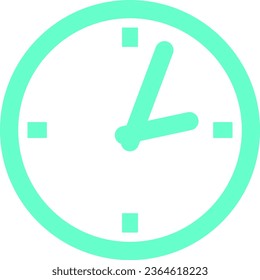 clock icon blue light shiny vector