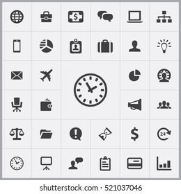 clock icon. Business icons universal set for web and mobile