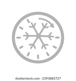 Icono de reloj, Navidad en fondo blanco, ilustración vectorial