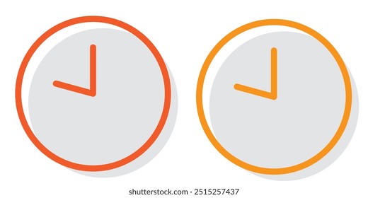 clock icon collection illustration on a white background