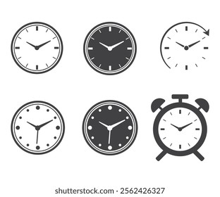 Clock icon collection vector design