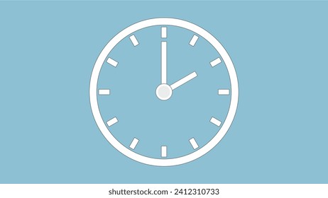 Clock icon color code 8CC1D3 arrow show 2 hour about 12.00 to 2.25. on the  background.