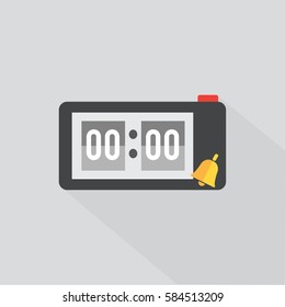 clock icon color with the shadow. sign design