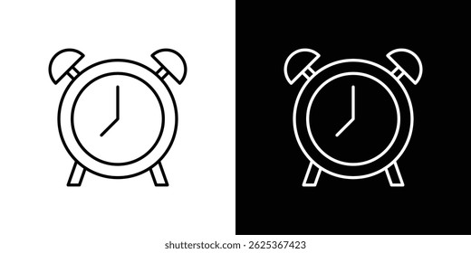 Uhrensymbol Konzeptstrich auf weißem Hintergrund