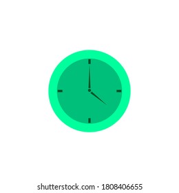 clock icon design. Flat style icon design for web or mobile apps. clock icon design in green