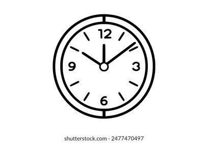 clock icon design on white background.