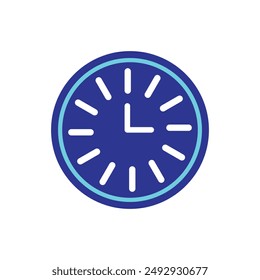 Clock icon design on a white background. Three o'clock. Clock icon in flat style. Business watch. Vector design element for you project. Vector illustration. Eps file 139.