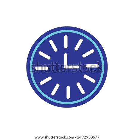 Clock icon design on a white background. Three o'clock. Clock icon in flat style. Business watch. Vector design element for you project. Vector illustration. Eps file 139.