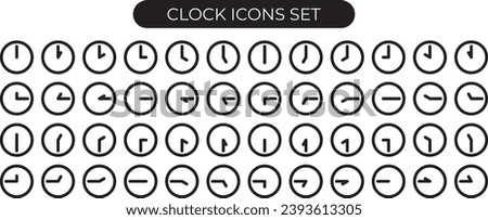 clock icon design set in deferent time positions