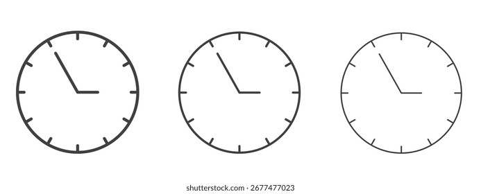 Design de ícone de relógio, adequado para web, infográficos, interface e aplicativos.