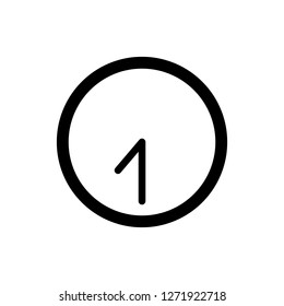 Clock icon design template outline style