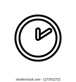 Clock icon design template outline style