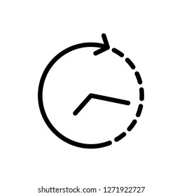 Clock icon design template outline style