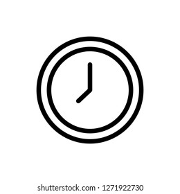 Clock icon design template outline style