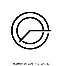 Clock icon design template outline style