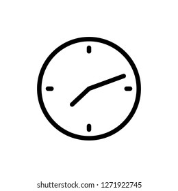 Clock icon design template outline style