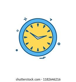 Clock icon design vector 