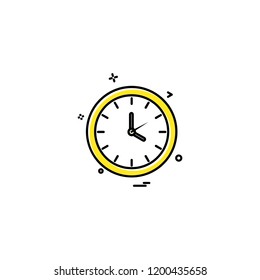 Clock icon design vector 