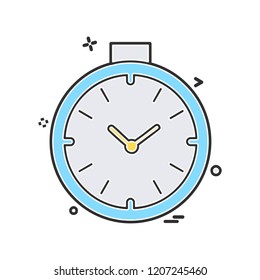 Clock icon design vector 