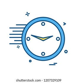 Clock icon design vector