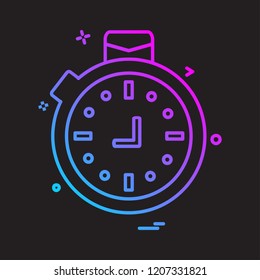 Clock icon design vector