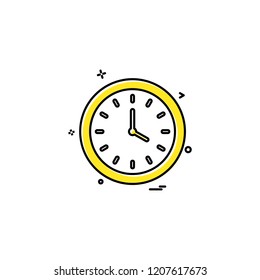 Clock icon design vector 