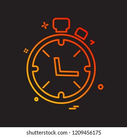 Clock icon design vector 