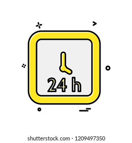 Clock icon design vector