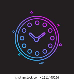 Clock icon design vector
