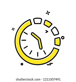 Clock icon design vector 