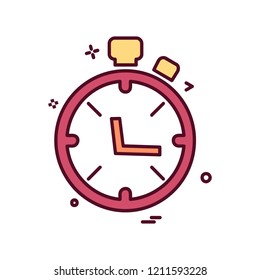 Clock icon design vector 