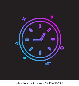 Clock icon design vector
