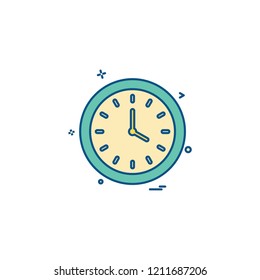 Clock icon design vector 