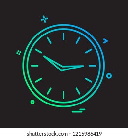 Clock icon design vector
