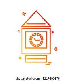 Clock icon design vector