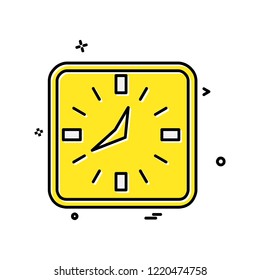 Clock icon design vector