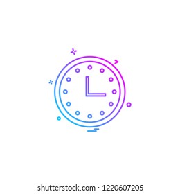 Clock icon design vector 