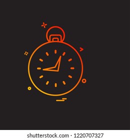 Clock icon design vector 
