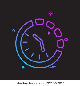 Clock icon design vector 
