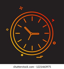 Clock icon design vector