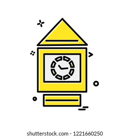 Clock icon design vector