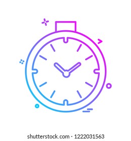 Clock icon design vector 