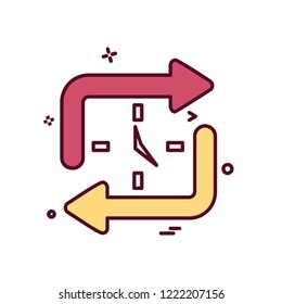 Clock icon design vector
