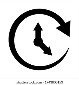clock icon design vector graphic