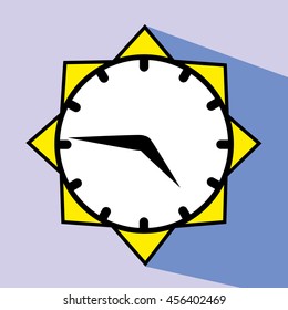 Clock icon design. vector illustration