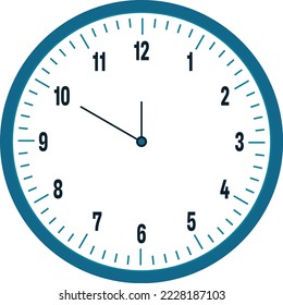 Clock icon design. Vector office clock icon with shadow. have lunch  twelve