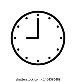 clock icon design vector simple