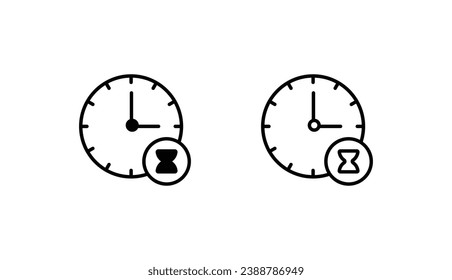 Clock icon design with white background stock illustration